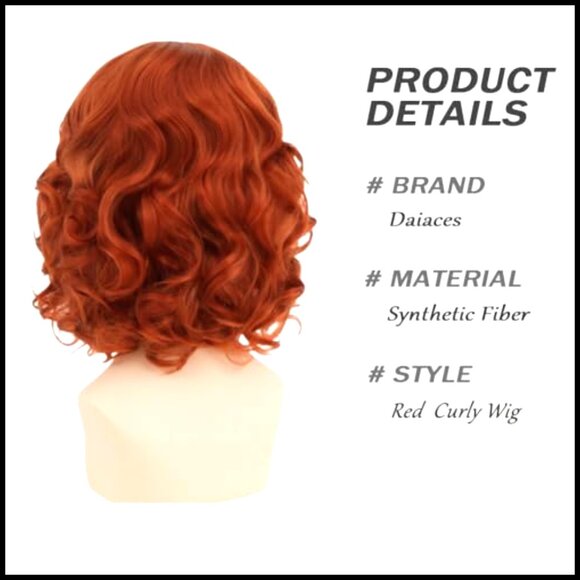 Curly Shoulder Length Wig with Bangs Synthetic Hair Modern Style Party Daily Use main image 5